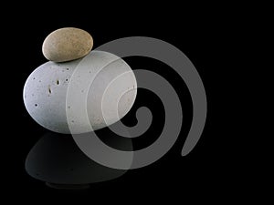 Zen stones rocks spa in stack mindfulness