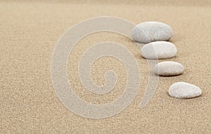 Zen stones in sand