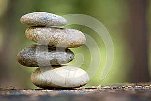 Zen stones stacked