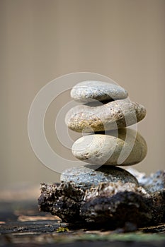 Zen stones stacked