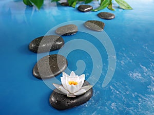 Zen stones in water