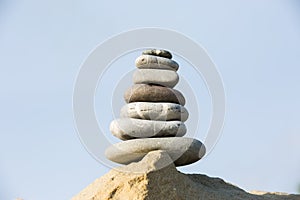 Zen-style stones stack