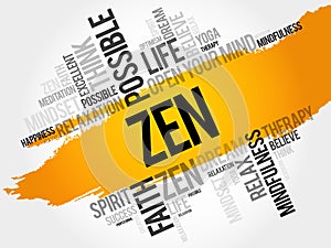 Zen word cloud concept