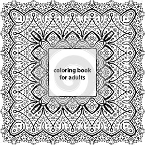 Zenart. Coloring book for adults. Zentangle tribal patterns.