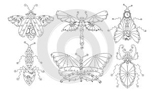 Zenart Insects Clip art in steampunk style