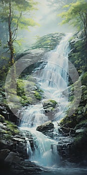 Zenato-inspired Waterfall Painting By Dalhart Windberg