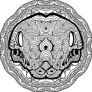 Zendoodle. Coloring page for adults.