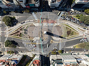 Zenith photo of the Obelisk of Buenos Aires