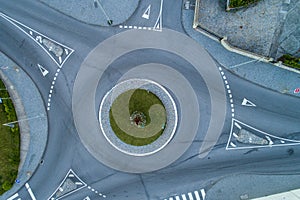 zenithal aerial view of a rotunda by drone photo