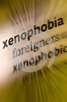 Zenophobia - Hatred of foreigners