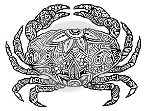 Zentangle crab