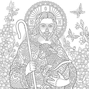 Zentangle Jesus Christ