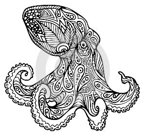 Zentangle octopus