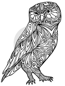 Zentangle owl