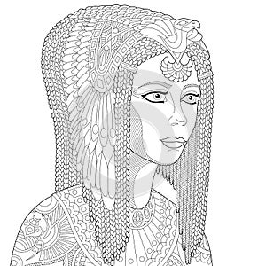 Zentangle stylized queen Cleopatra