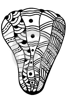 Zentangle stylized shell