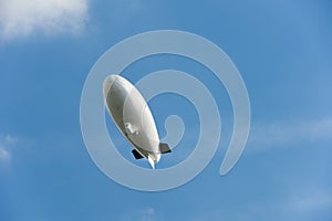 Zeppelin, airship in blue sky