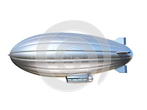 Zeppelin airship with copy space, 3d rendering