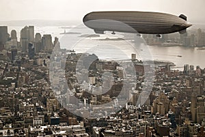 Zeppelin over Manhattan