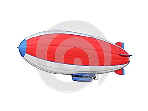 Zeppelin on white background 3d rendering