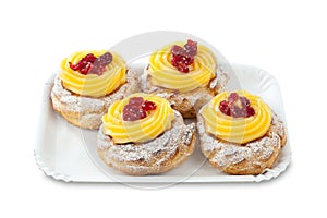 Zeppola di San Giuseppe Traditional italian dessert