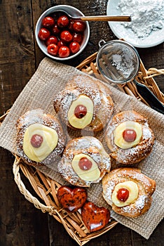 Zeppole di San Giuseppe, typical Italian homemade dessert