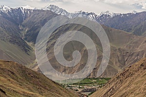 Zeravshan river valley in northern Tajikist