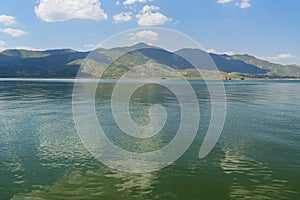 Zeribar Lake in the Zagros Mountains near Marivan. Iran