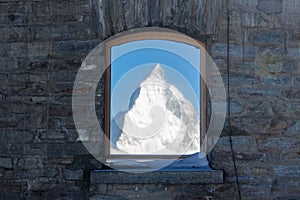 Zermatt Matterhorn mirror view mountain winter snow landscape Swiss Alps