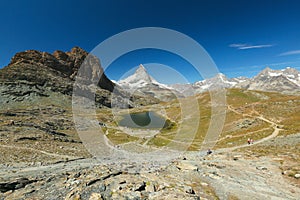 Zermatt, Riffelsee, Matterhorn