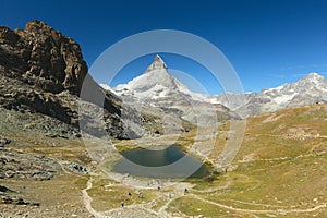 Zermatt, Riffelsee, Matterhorn, Switzerland  