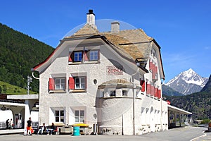 Zernez Rhaetian Railway station.