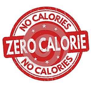 Zero calorie sign or stamp