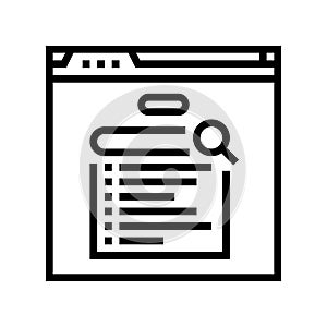 zero click searches seo line icon vector illustration