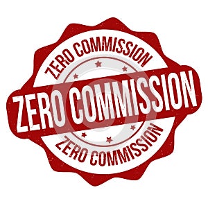 Zero commission grunge rubber stamp