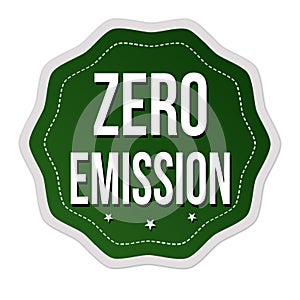 Zero emission label or sticker photo