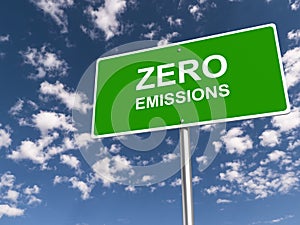Zero emissions traffic sign