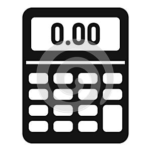 Zero finance calculator icon, simple style