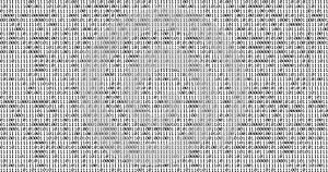 Zero and one black binary digital code on white background, computer generated seamless loop abstract motion background, new