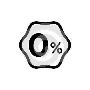 Zero percent icon