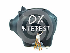 Zero Percent Interest on Piggy Bank