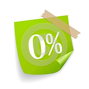 Zero percent vector sticker