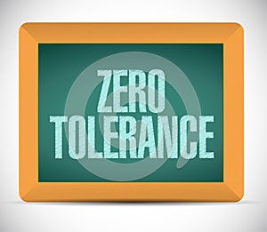 Zero tolerance message illustration design photo