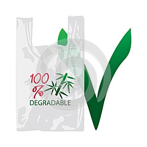Zero waste.100% degradable bag. No plastic