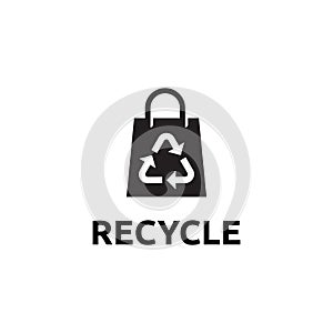 Zero waste campaign logo design. Reduce, reuse, recycle