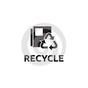 Zero waste campaign logo design. Reduce, reuse, recycle