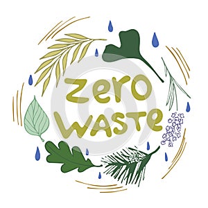 Zero waste circle lettering
