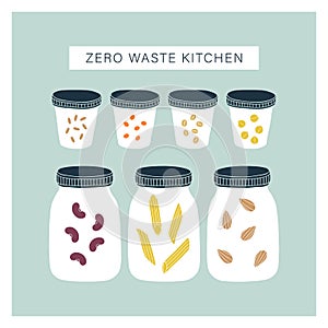 Zero waste kitchen pantry.