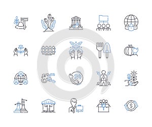 Zero Waste line icons collection. Sustainability, Environment, Reduce, Reuse, Recycle, Compost, Eco-friendly vector and photo
