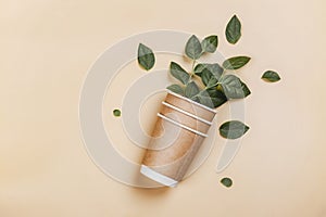 Zero waste packaging background